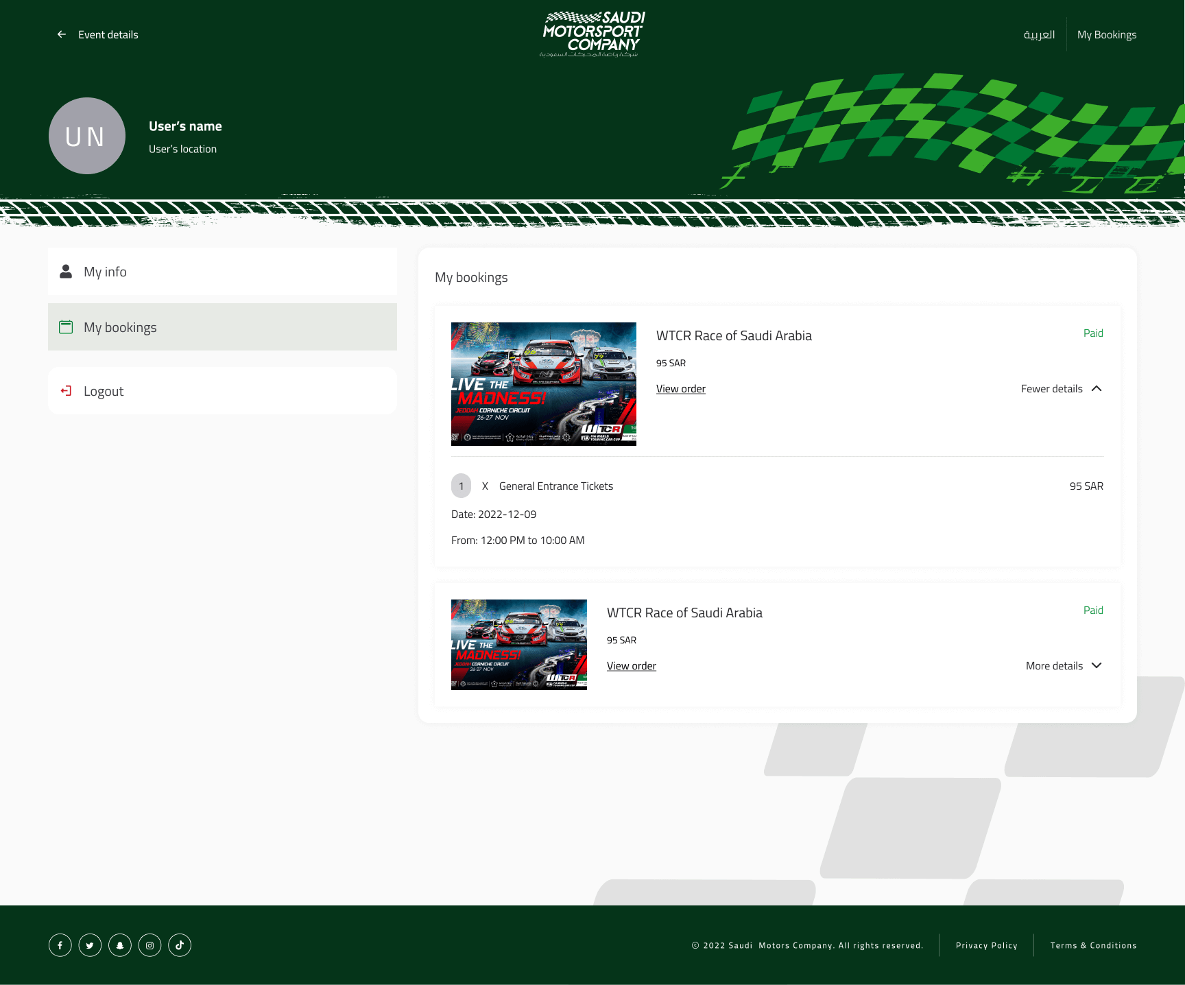 Saudi MotorSports WTCR Race